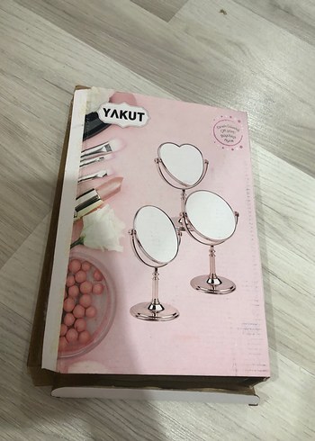 Bej Ahşap Çerçeveli Masa Aynası - Görsel 5