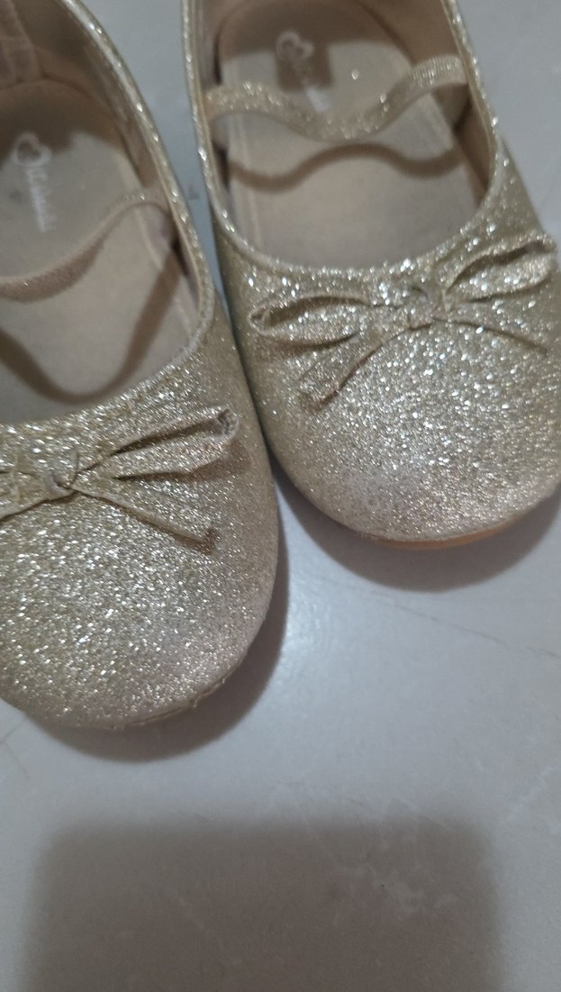 Kız Çocuk Parlak Bej Babet Ayakkabı - Görsel 5