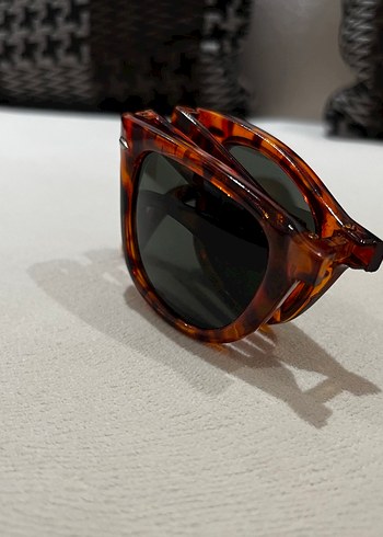 Kahverengi Transparan Retro Kadın Güneş Gözlüğü - Görsel 4