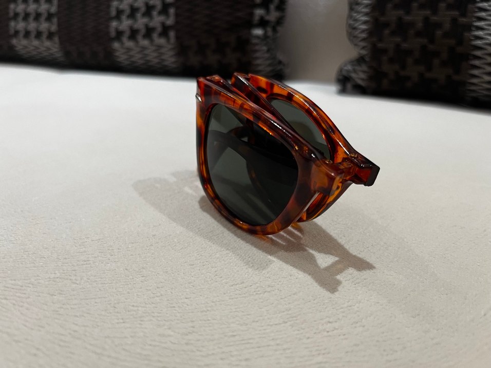 Kahverengi Transparan Retro Kadın Güneş Gözlüğü - Görsel 4