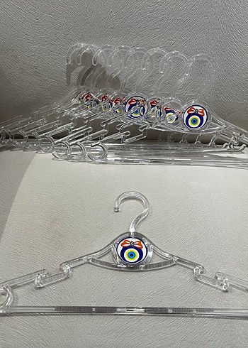 Çocuk Şeffaf Plastik Askı Seti - Görsel 3