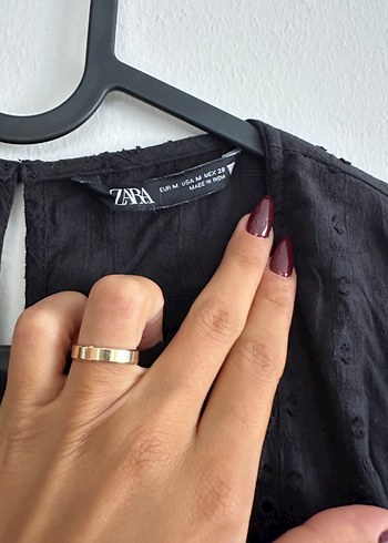 Nakışlı Siyah Mini Kadın Elbise - Görsel 4