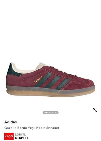 Adidas Gazelle Bordo Kadın Sneaker