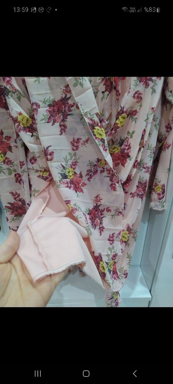 Pembe Pliseli Uzun tunik - Görsel 4