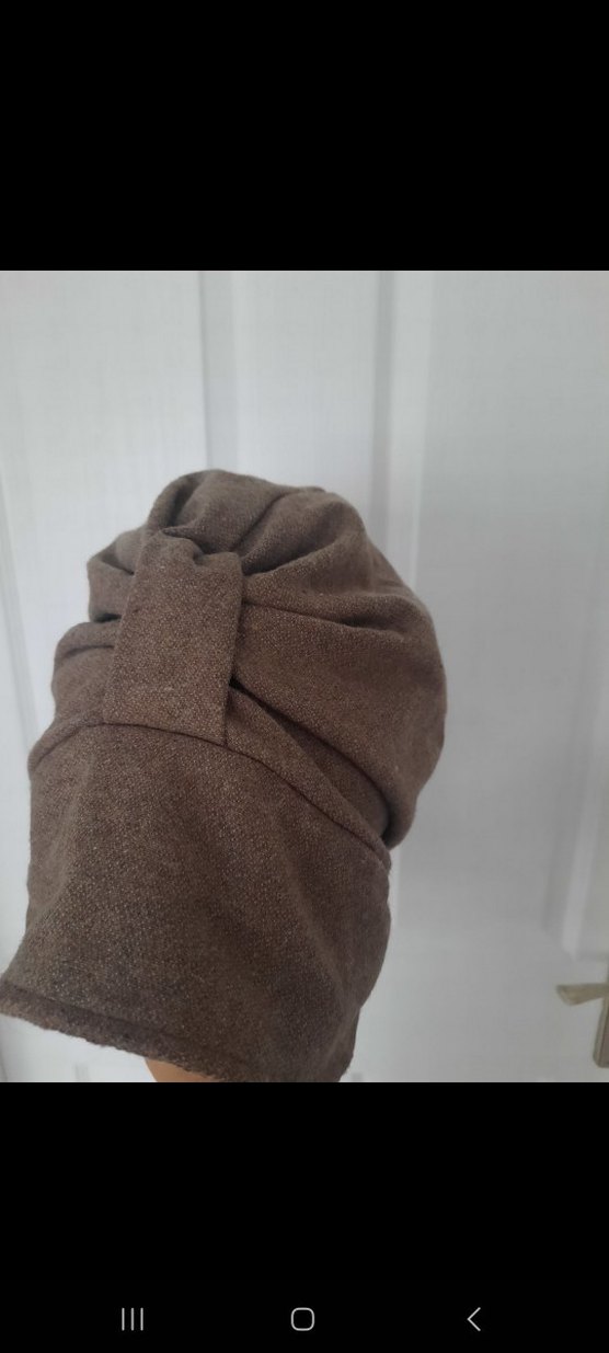 Bohem Tarz Kahverengi Keten Kadın Şapka - Görsel 3