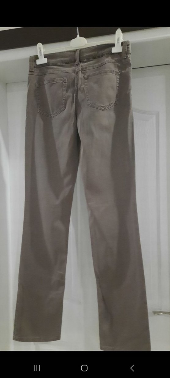 Bej Kadın Kumaş Pantolon Regular Fit - Görsel 3