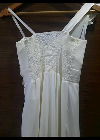 Modern Klasik Beyaz abiye elbise 14.15 yaş - Görsel 6