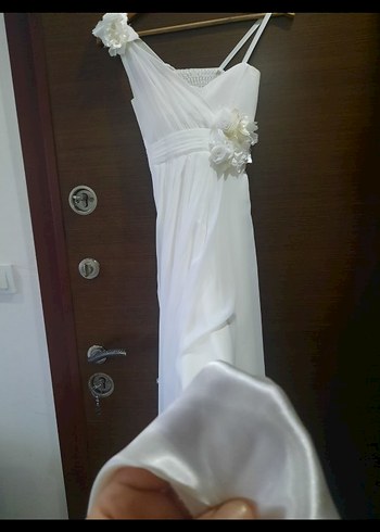 Modern Klasik Beyaz abiye elbise 14.15 yaş - Görsel 4