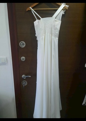 Modern Klasik Beyaz abiye elbise 14.15 yaş - Görsel 5