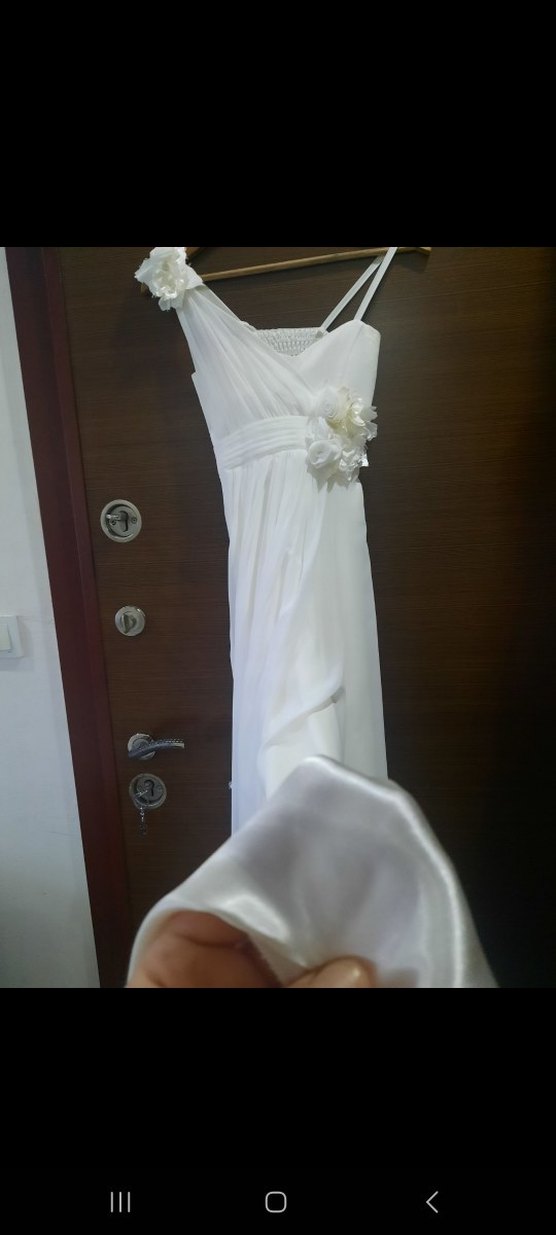 Modern Klasik Beyaz abiye elbise 14.15 yaş - Görsel 4