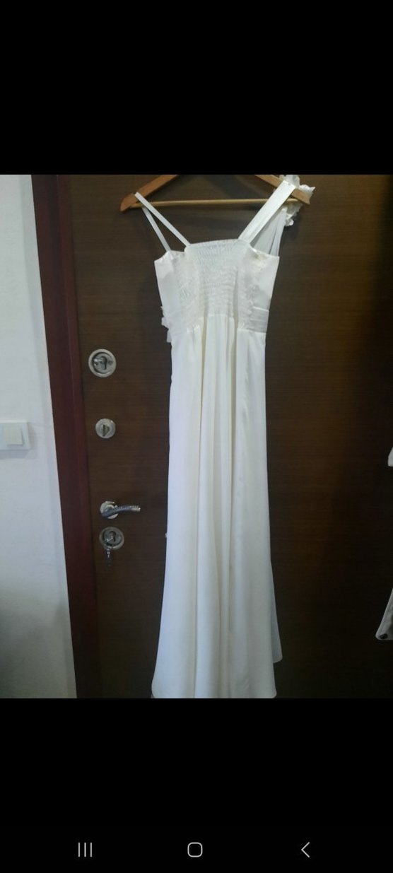 Modern Klasik Beyaz abiye elbise 14.15 yaş - Görsel 5