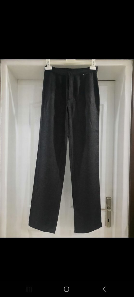 Gri Regular Fit Midi Kadın Kot Pantolon - Görsel 3