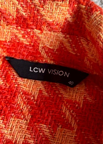 Düğmeli Kırmızı Salaş Kadın ceket - Görsel 2