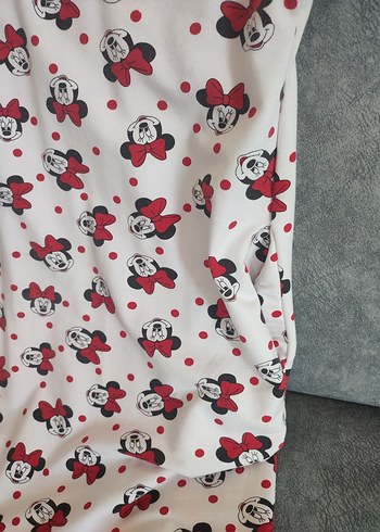 Baskılı Beyaz Hamile Tişörtü, Kısa Kollu, Düğmeli - Görsel 4