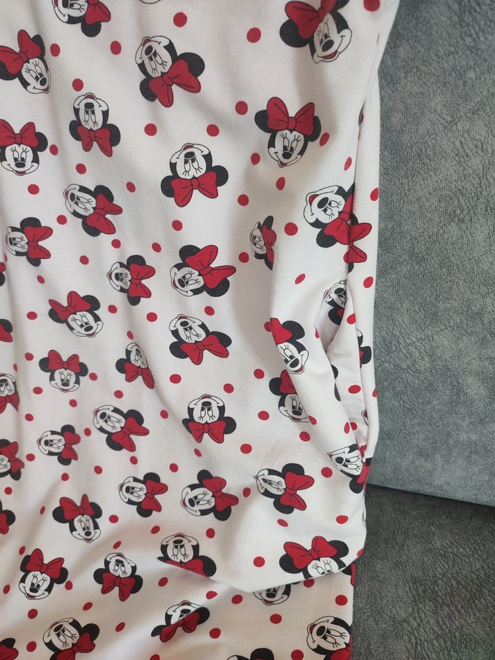 Baskılı Beyaz Hamile Tişörtü, Kısa Kollu, Düğmeli - Görsel 4