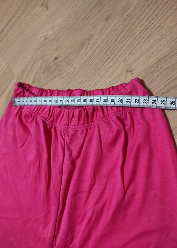 Fuşya Pembe Lastikli Bel Tayt - Görsel 2