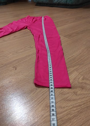 Fuşya Pembe Lastikli Bel Tayt - Görsel 5