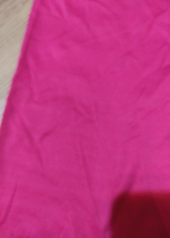 Fuşya Pembe Lastikli Bel Tayt - Görsel 6