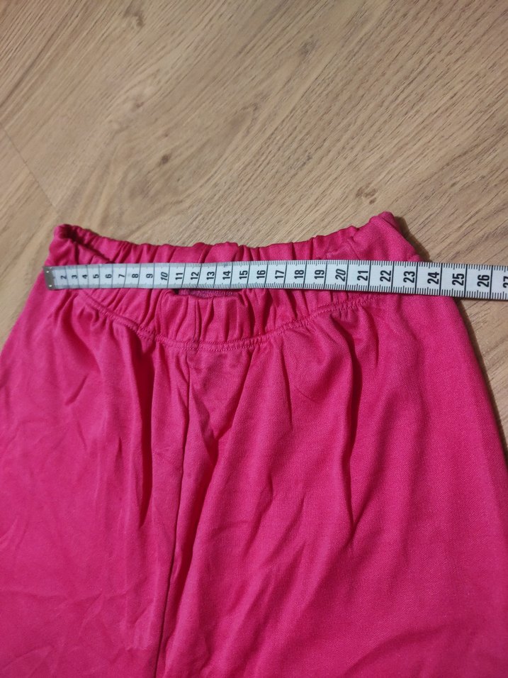 Fuşya Pembe Lastikli Bel Tayt - Görsel 2