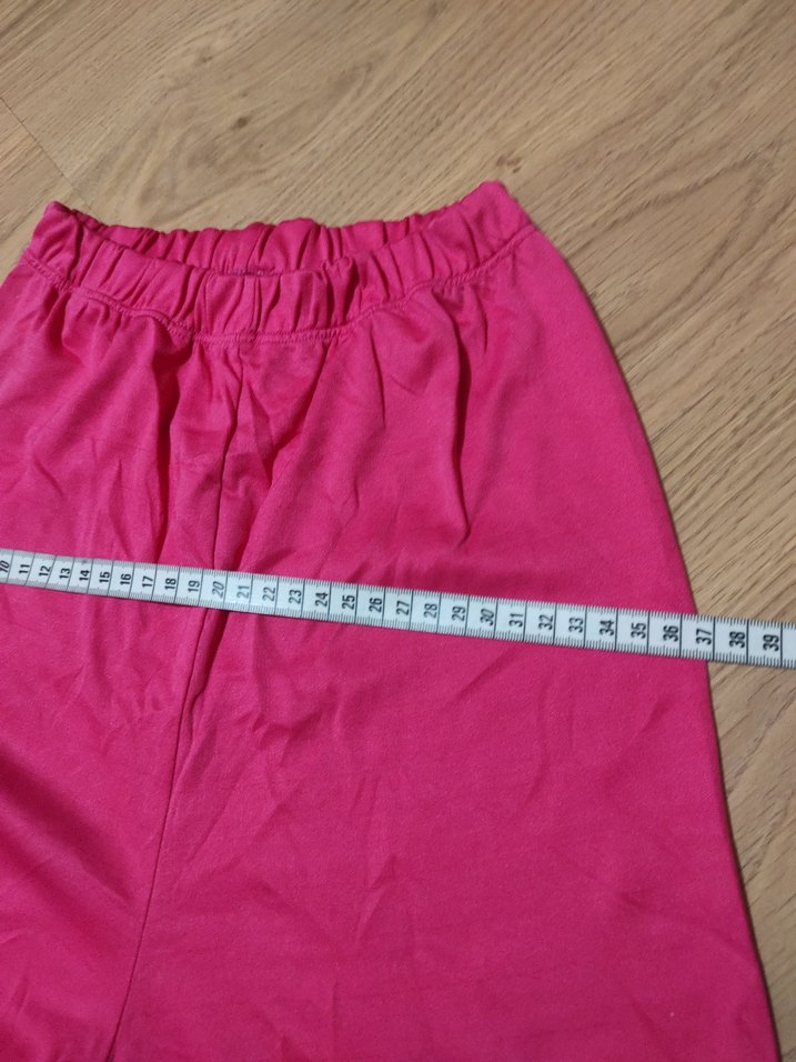 Fuşya Pembe Lastikli Bel Tayt - Görsel 3