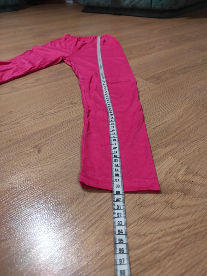 Fuşya Pembe Lastikli Bel Tayt - Görsel 5