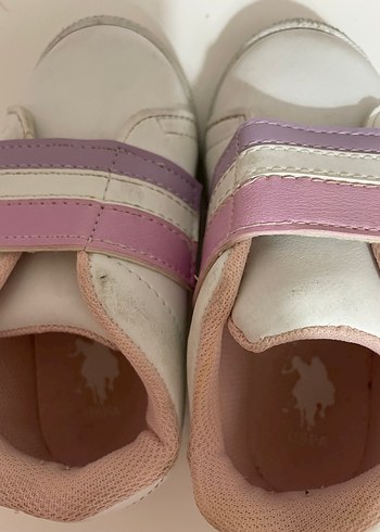 24 Beden pembe Renk Kız Çocuk Pembe Cırt Cırtlı Spor Ayakkabı