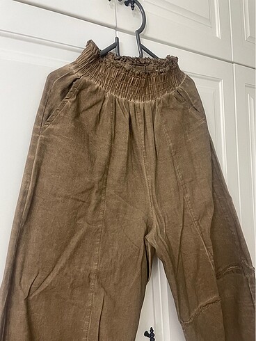 m Beden Camel rengi şalvar pantolon