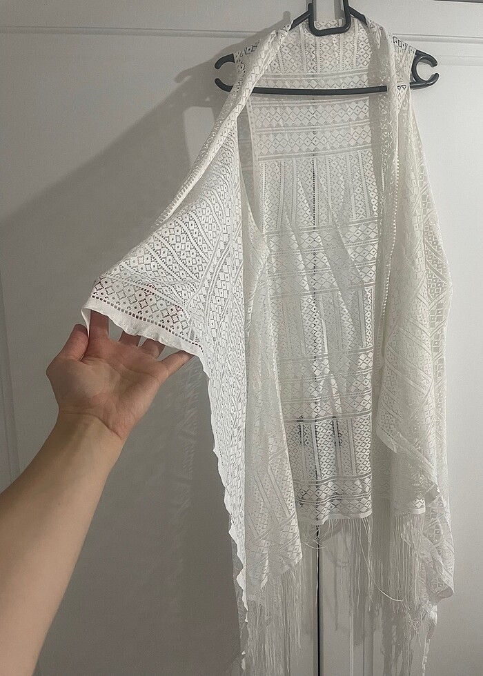 Beyaz pareo - Görsel 3