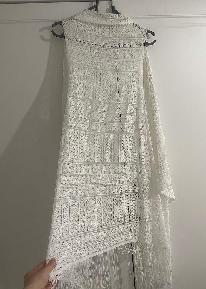 Beyaz pareo - Görsel 5