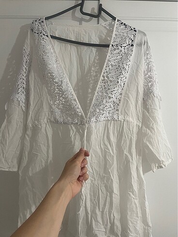 Beyaz pareo - Görsel 4