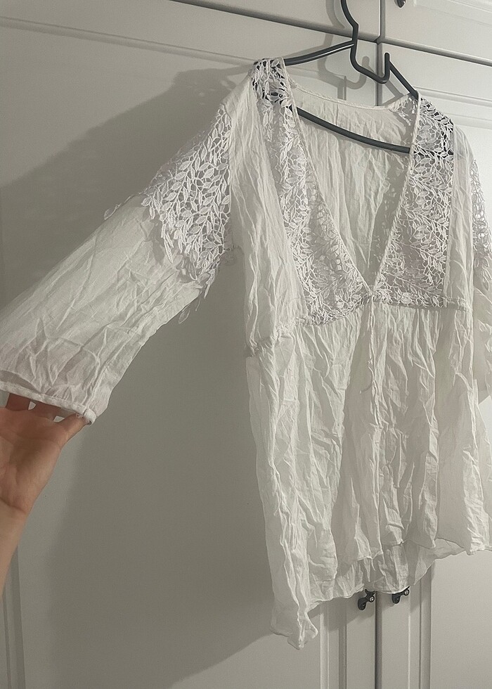 Beyaz pareo - Görsel 3