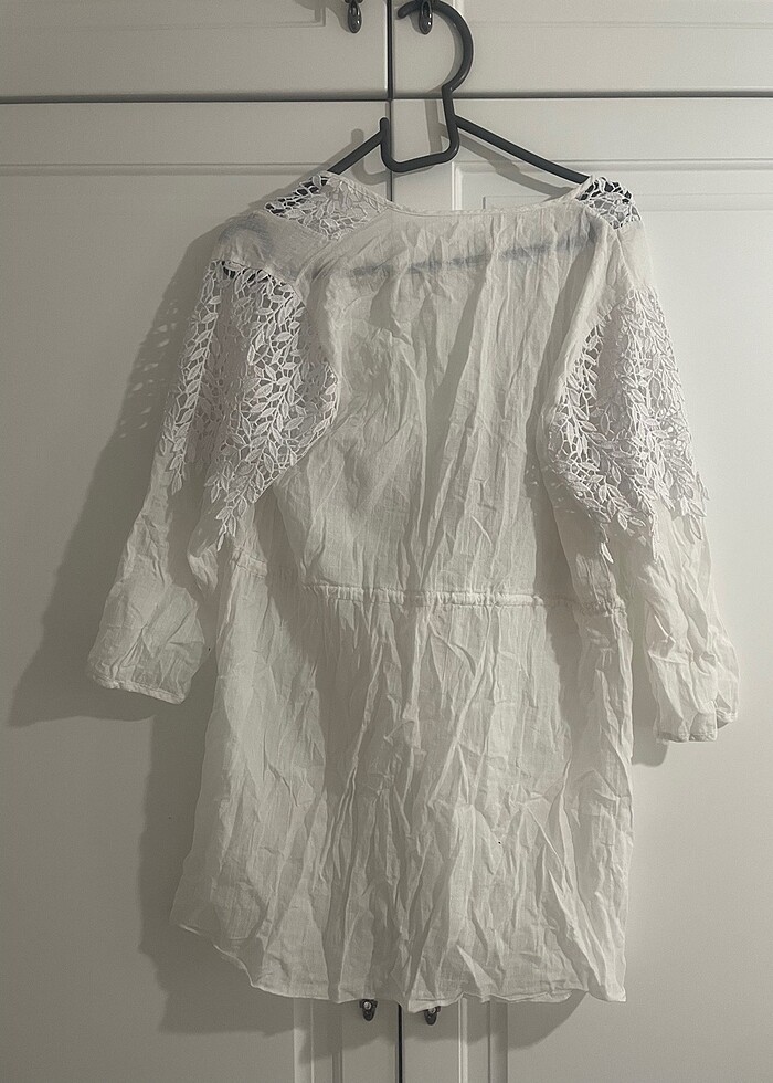 Beyaz pareo - Görsel 5