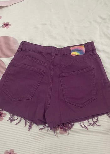 26 Beden Mor Mini Kot Şort