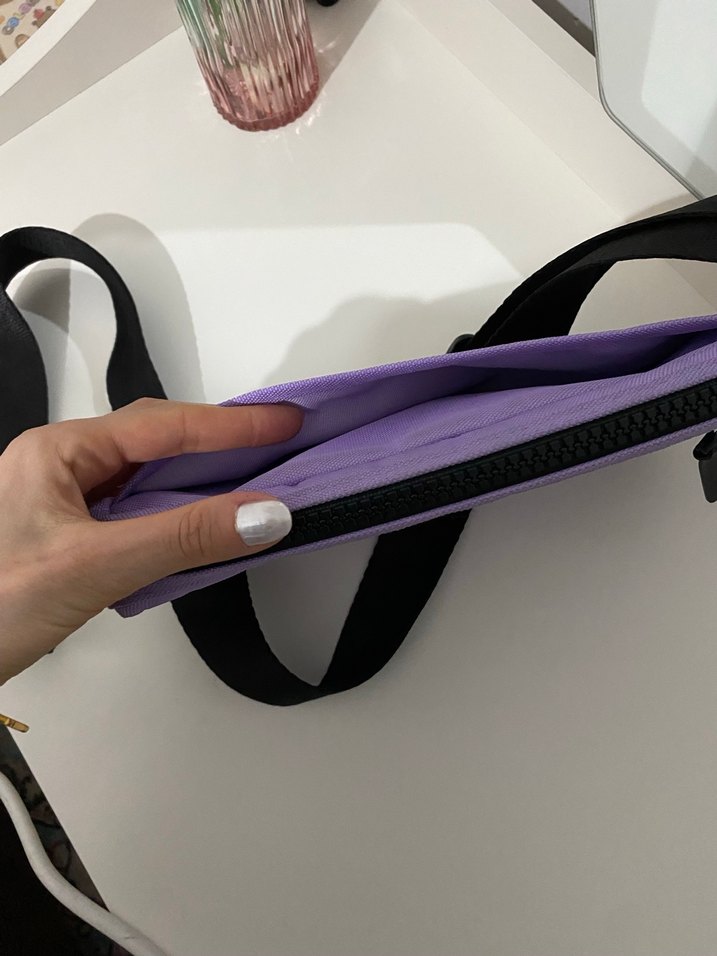 Mor Kadın Çapraz Çanta Fermuarlı - Görsel 3