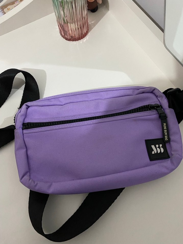 Mor Kadın Çapraz Çanta Fermuarlı - Görsel 2