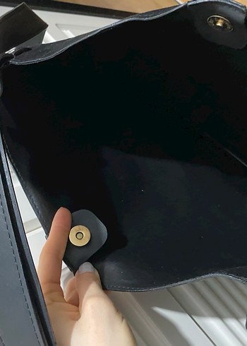 Siyah Süet Kadın Omuz Çantası - Görsel 3