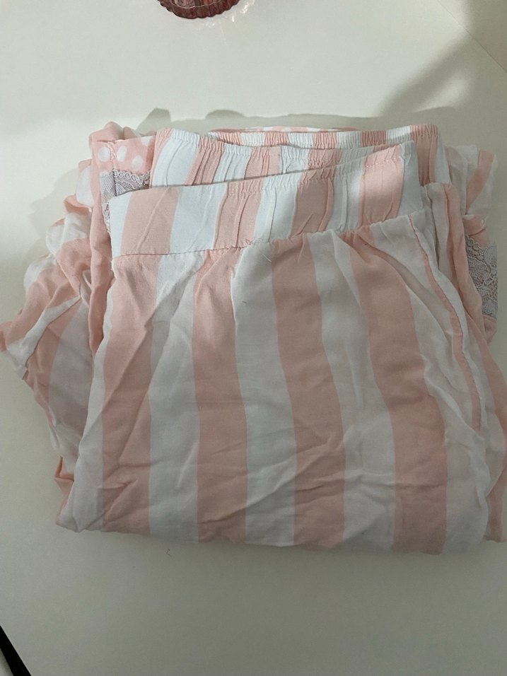 Pembe Dantel Detaylı pijama - Görsel 2