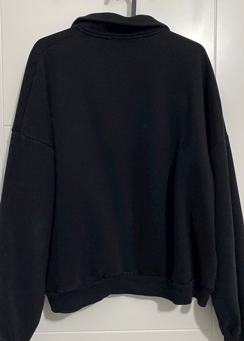 diğer Beden Fermuarlı Siyah Kadın Sweatshirt