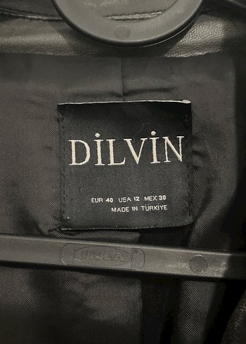 Dilvin Dilvin Siyah Deri Biker Ceket
