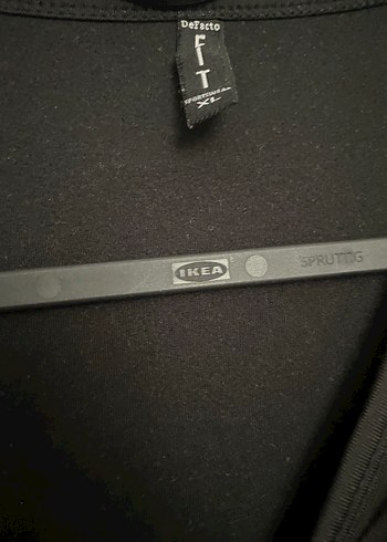 Siyah Uzun Kollu Crop Top - Görsel 3