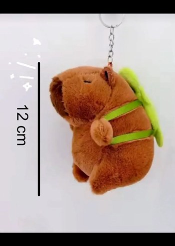Diğer kapibara yeşil sülüfet peluş anahtarlık