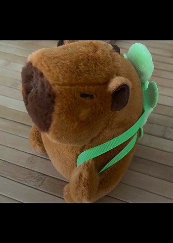 Beden kapibara yeşil sülüfet peluş anahtarlık