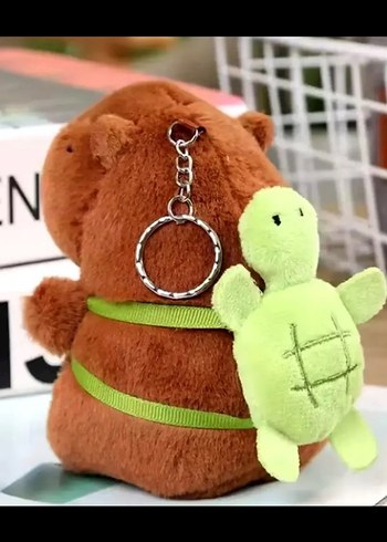 kapibara yeşil sülüfet peluş anahtarlık