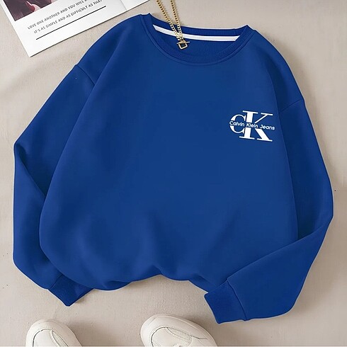 7 farklı renk ile unisex erkek/kadın baskılı sweatshirt