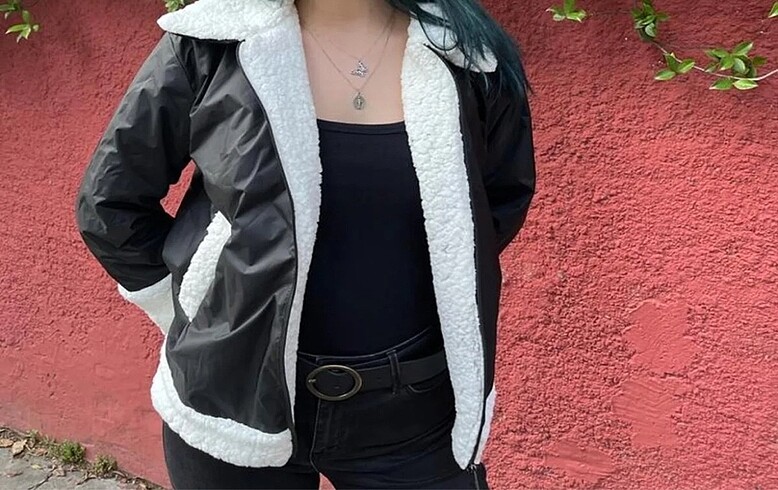 Diğer Siyah peluş mont
