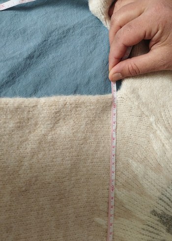 Bej Gri Desenli Kadın Triko Kazak - Görsel 6