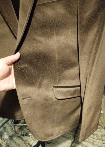 Kahverengi Erkek Ofis Takım Elbise Ceketi - Görsel 3