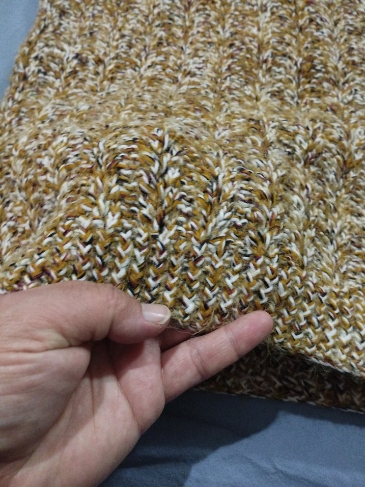 Bohem Tarz Uzun Kahverengi Örgü Süveter - Görsel 3