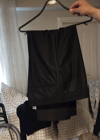 Erkek Siyah Düğmeli Ceket, Notch Yaka, Regular Fit - Damatlık - Görsel 5