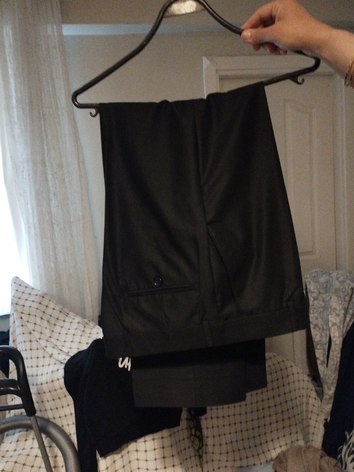 Erkek Siyah Düğmeli Ceket, Notch Yaka, Regular Fit - Damatlık - Görsel 5